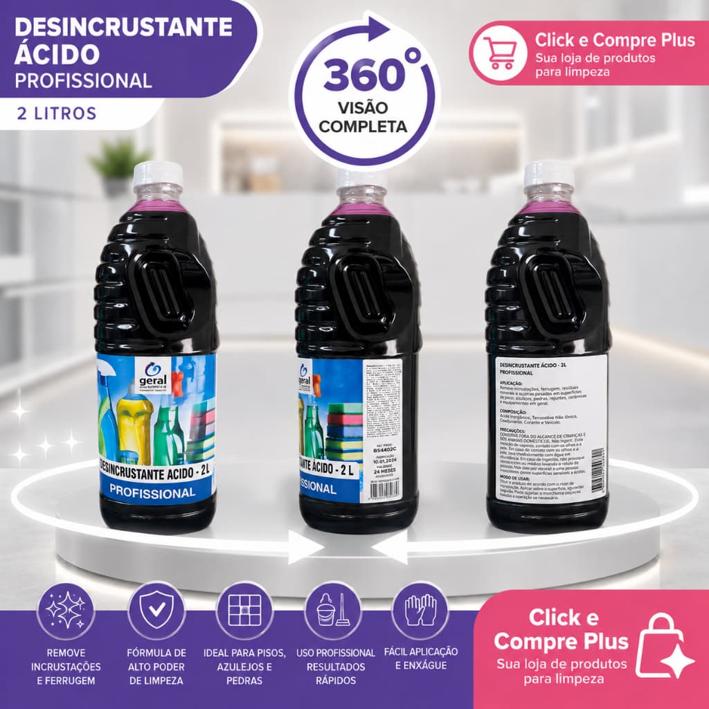 Desincrustante Ácido - 2L PROFISSIONAL Geral Química