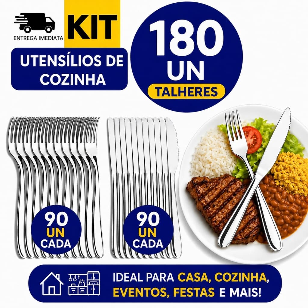 Talheres Cozinha Faqueiro Completo Prateado Aço Inox Restaurante Buffet Garfo Faca  Profissionais Hotel Resistente