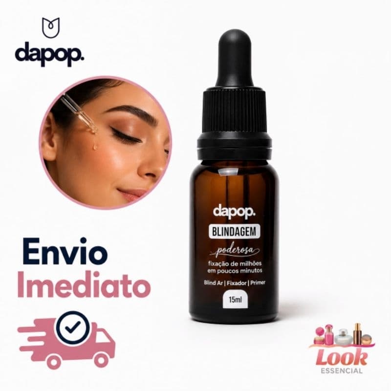 Kit Blindagem Poderosa, Fixador Primer Dapop + Bruma Fixadora Matte 130 ml ou Bruma Rosa Mosqueta,  Entrega Imediata