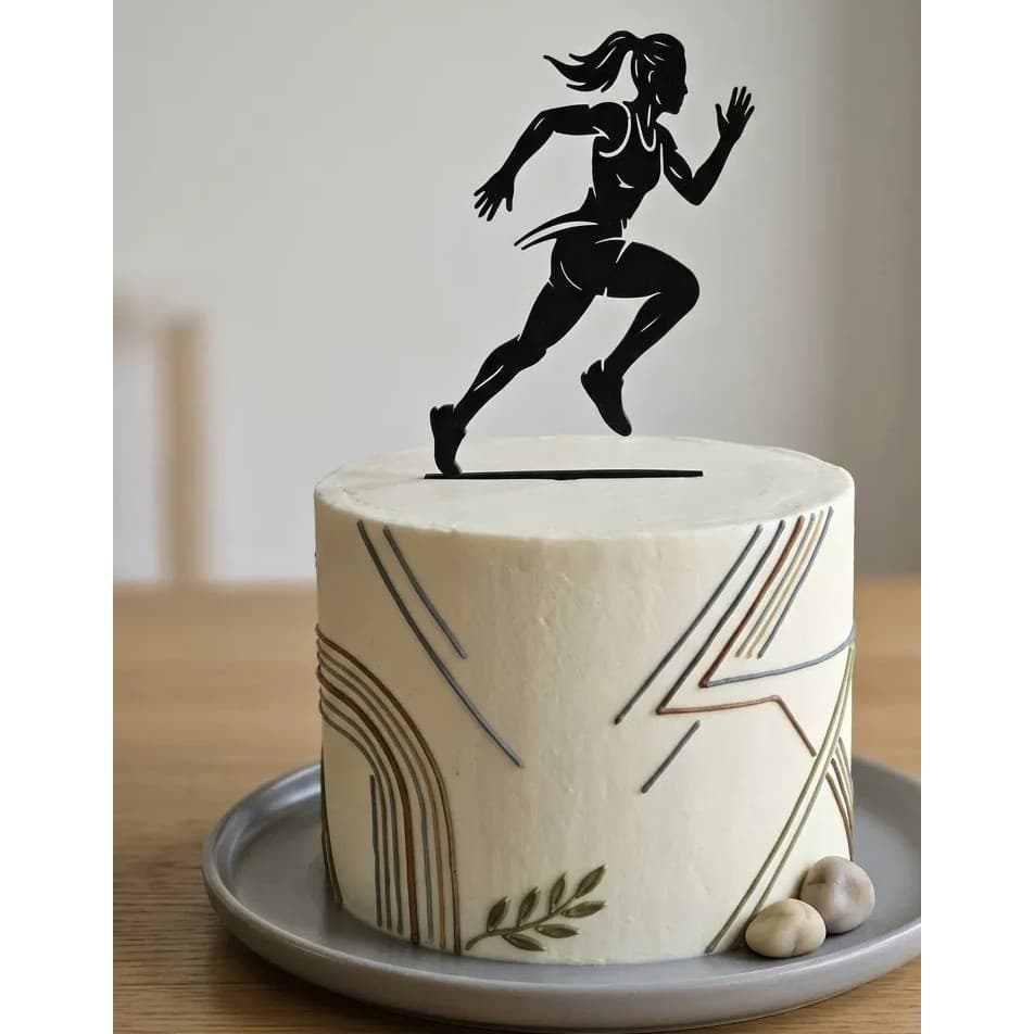 Esporte - Topo De Bolo Maratonista Esporte Enfeite De Bolo Aniversário