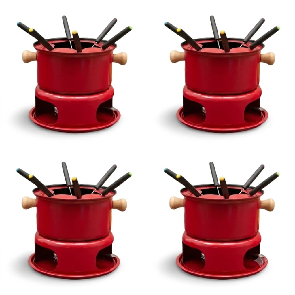 panela Fondue Casambiente Linha Unico Modelo Cacarola Vermelho