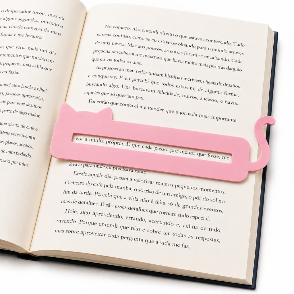 Régua De Leitura TDAH TDH Marcador De Página Gato Bookmark 2 Em 1 Auxílio Foco Escolar Estudantes Livros