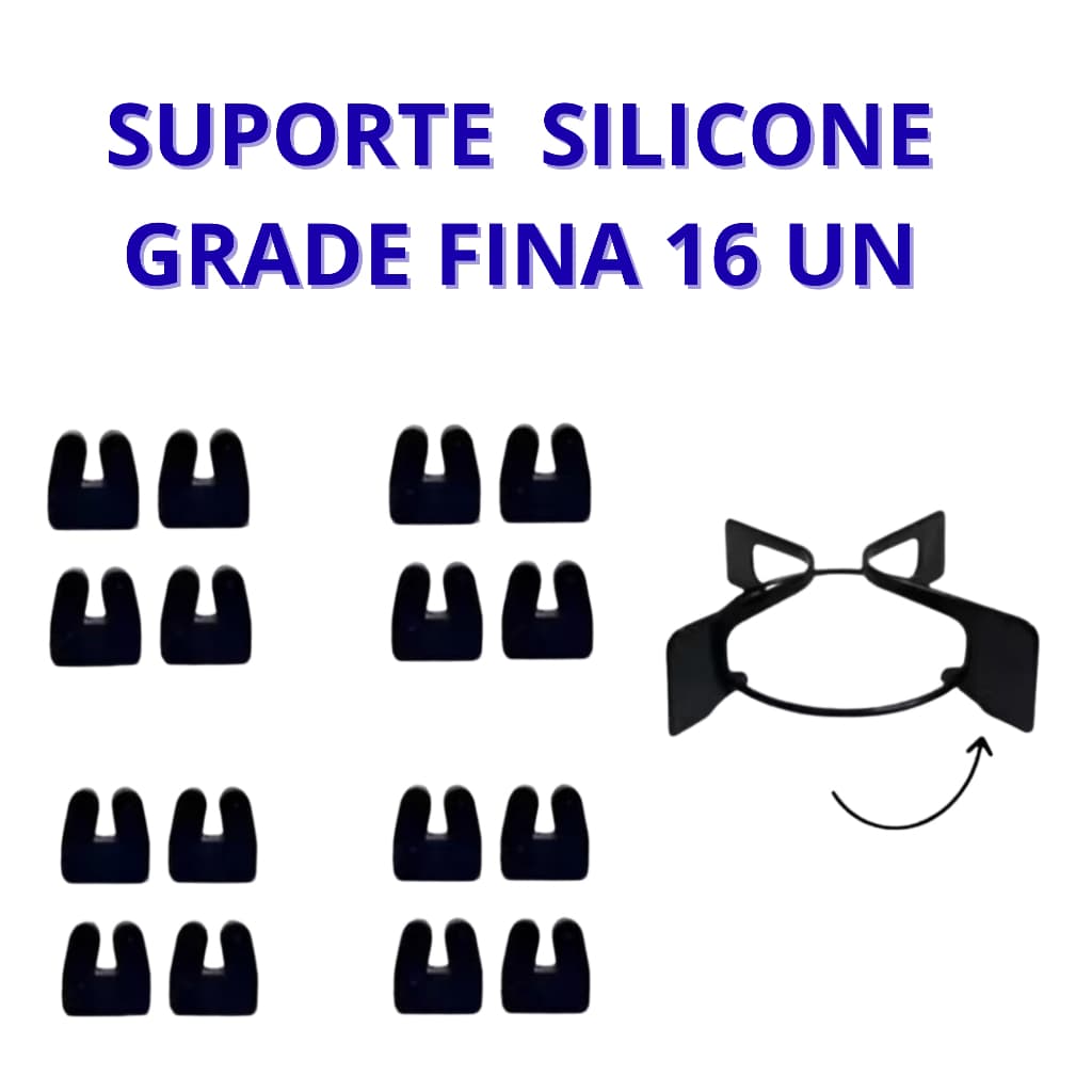 16 Suporte Silicone Eletrolux Continental Atlas Philco Muller Chamalux Suggar Compatível Grade Fina
