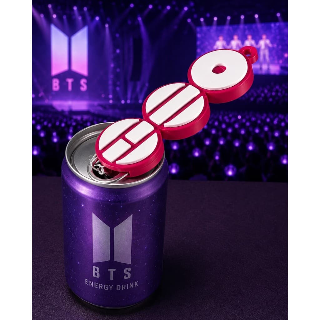 Abridor de Latinha BTS Estilo K-pop – Chaveiro Criativo para Fãs