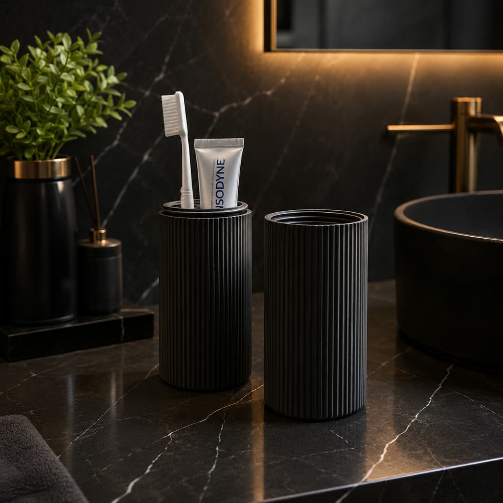 Porta Escovas de Dente Rosqueável Organizador de Banheiro Moderno Minimalista, decorativo, decoração