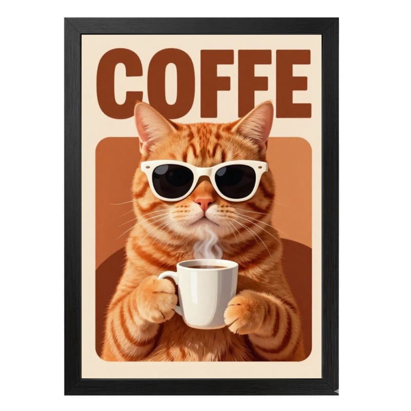 Quadros com moldura para cantinho do café +20 opções Decorativos Café Cozinha Vintage Cachorro Gato Capivara Frases