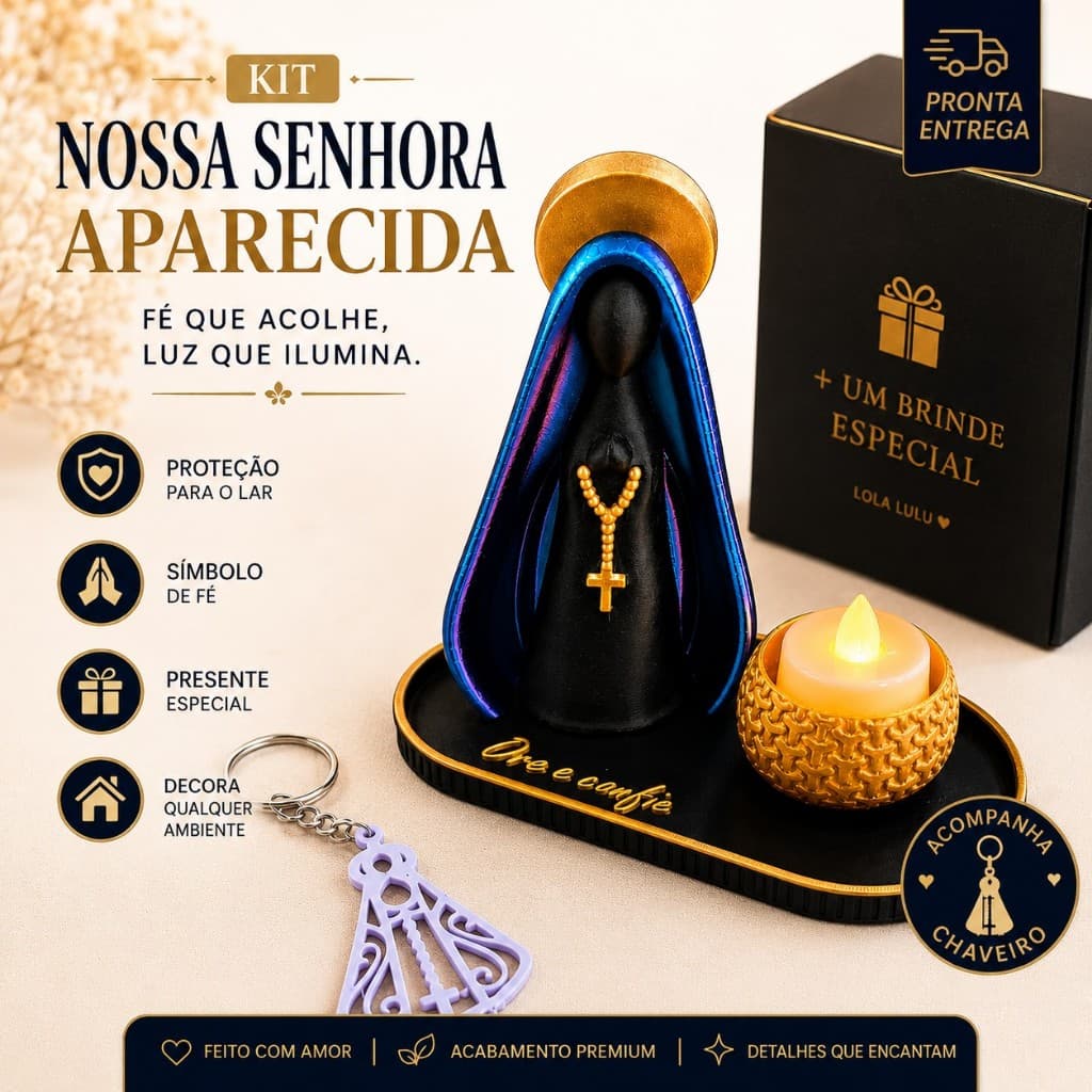 Imagem de Nossa Senhora – Imagens Católicas - Decoração Religiosa, Fé e Proteção, Presente