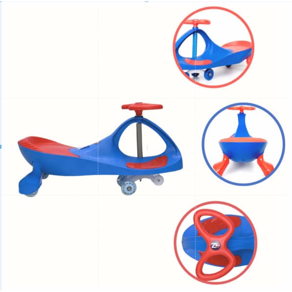 Carrinho Gira Infantil Rolima Volante 360° LED