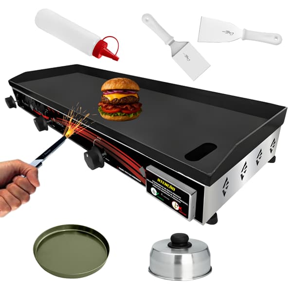 Chapa 90X30 De Lanche Sanduicheira Industrial PREMIUM A Gás INOX + KIT