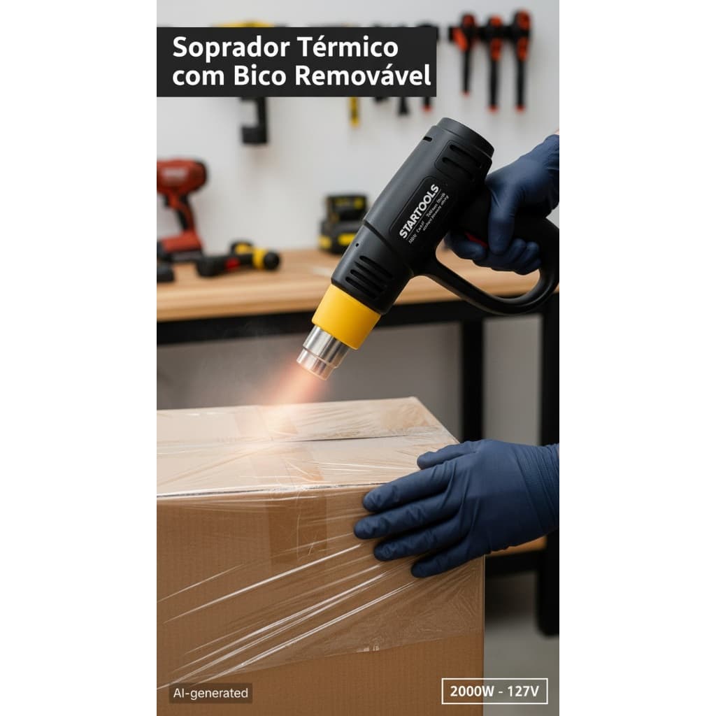 Soprador Térmico  Bico Removível 2000W 127V/220V ideal uso profissional doméstico Adesivo insulfilme