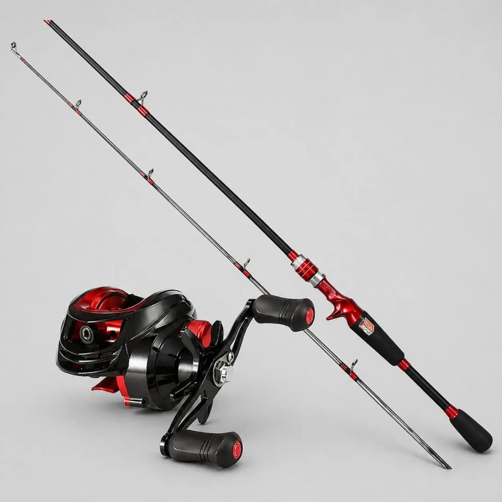 Kit Pesca Custo Beneficio 19 Rolamentos + Vara Carbono
