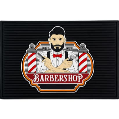 Tapete De Borracha Lâmina Antiderrapante Para Bancada De Barbearia Barbeiro Cabeleireiro Barbershop