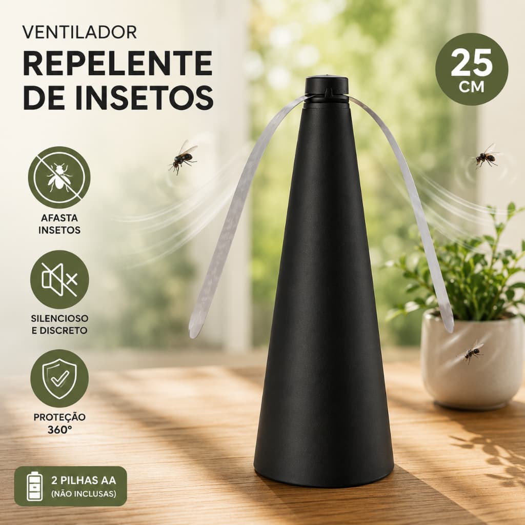 Ventilador Repelente Espanta Mosca Mosquito Insetos Para Casa Cozinha Mesa Restaurante Buffet