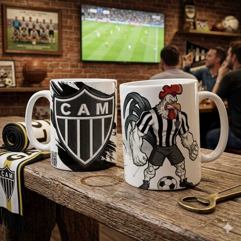Caneca Times De Futebol Brasileiro | Porcelana 325ml