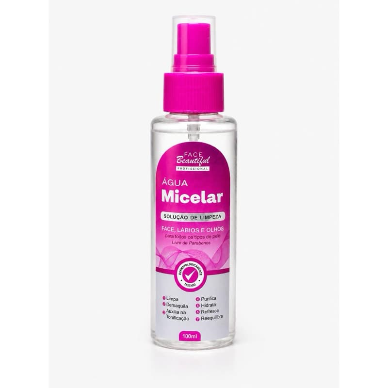 Água Micelar Demaquilante Limpeza Facial Remove Maquiagem e Oleosidade