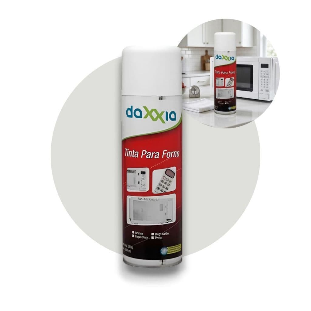 Tinta Spray Daxxia para Micro-ondas Reparo e Retoque Fundo