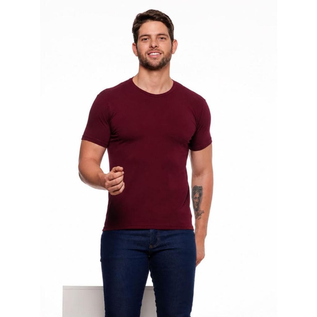 Camiseta Masculina Gola Redonda Manga curta Viscolycra