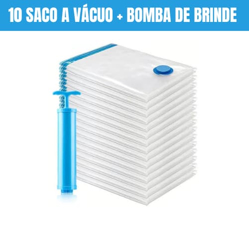 Saco a Vácuo 50x60cm, 2x Mais Espesso, Saco de Armazenamento para Roupas de Viagem, Economiza Espaço