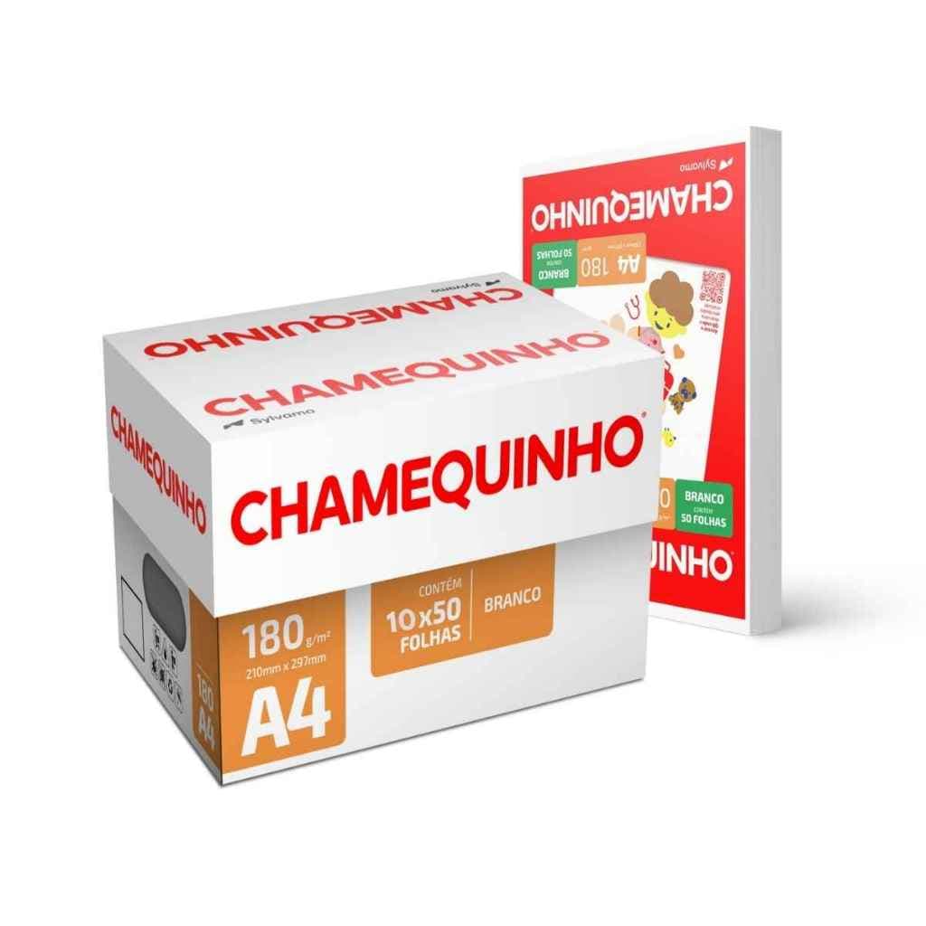 Papel A4  Chamex 180Gr Branco 500 Folhas Chamequinho  - 10 Pacotes