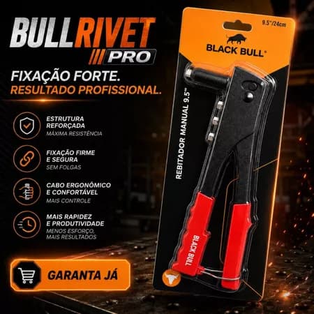 Rebitador Manual Profissional Compacto 95 Polegadas Ferramenta Fixação Precisa