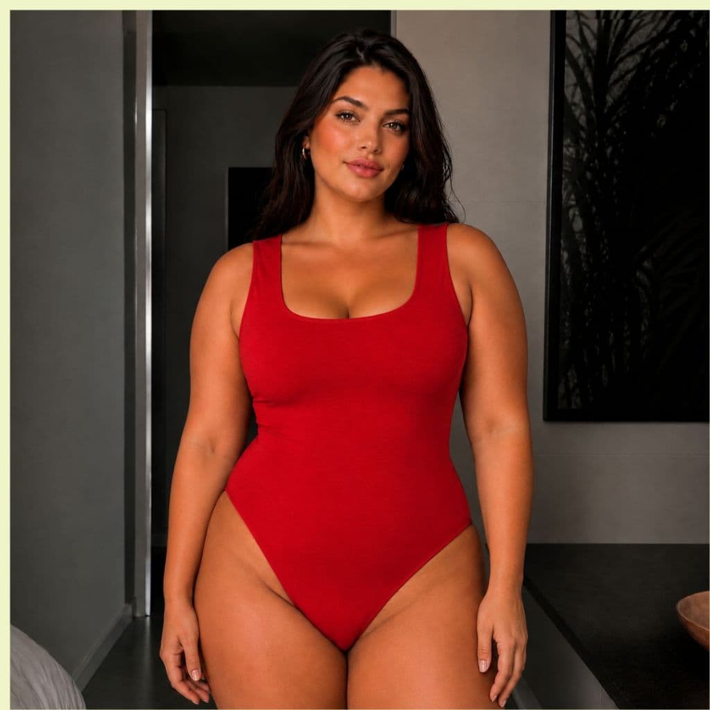 Body Feminino Plus Size Body Modelador Feminino Vermelho - Envio Imediato