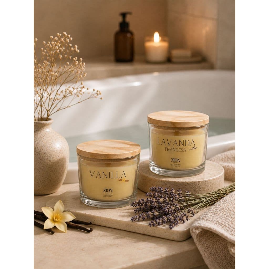 Vela aromática artesanal PREMIUM 110g - Vários Aromas - 100% vegetal