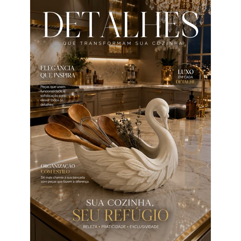 organizador de cozinha e porta Utensílios Cisne