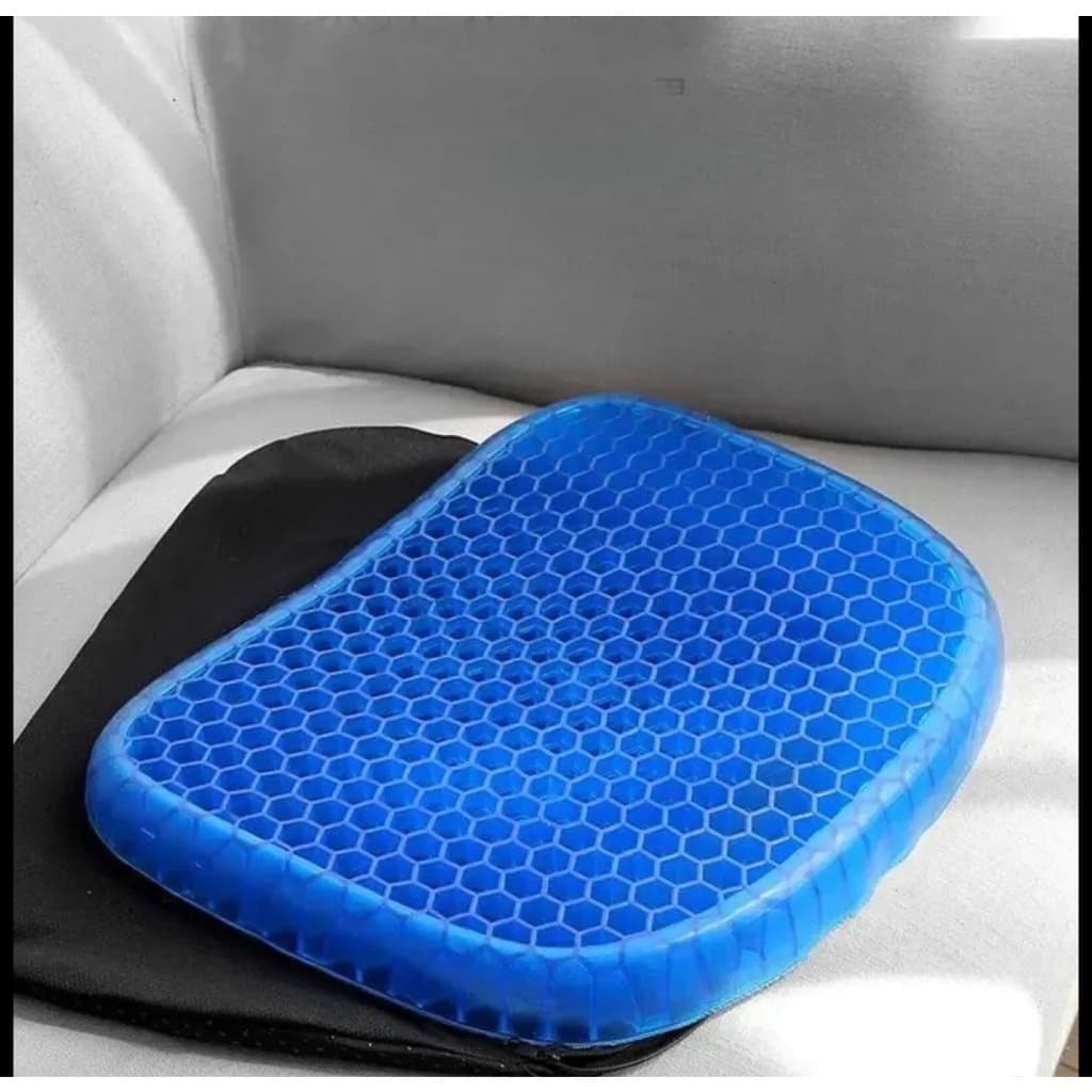 Almofada Ortopédica em Gel para Assento Antiescaras Conforto Lombar Cadeira Escritório Carro