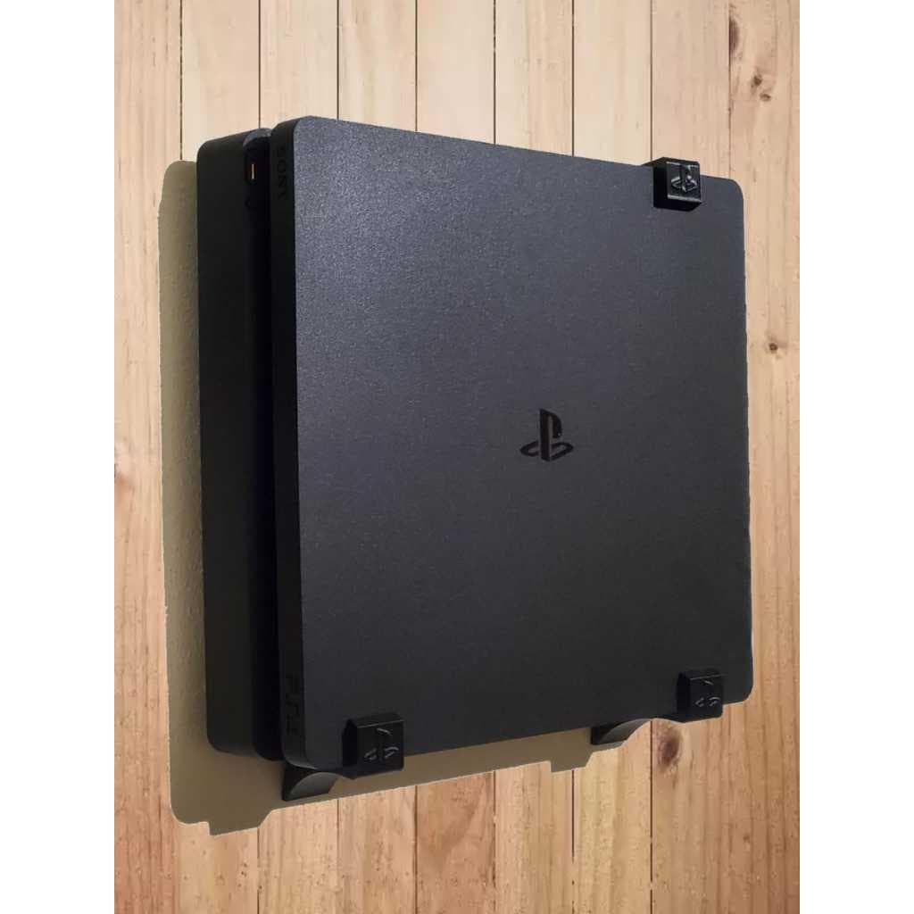 Suporte De Parede Playstation Ps4 Slim E suporte Controles Console Pendura na sala quarto Sala Gamer Cor Preto