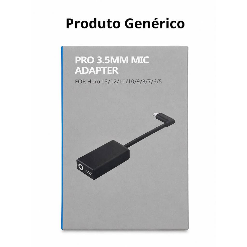 Adaptador Microfone 3.5mm P2 Gopro 8 9 10 11 12 13 - Generico