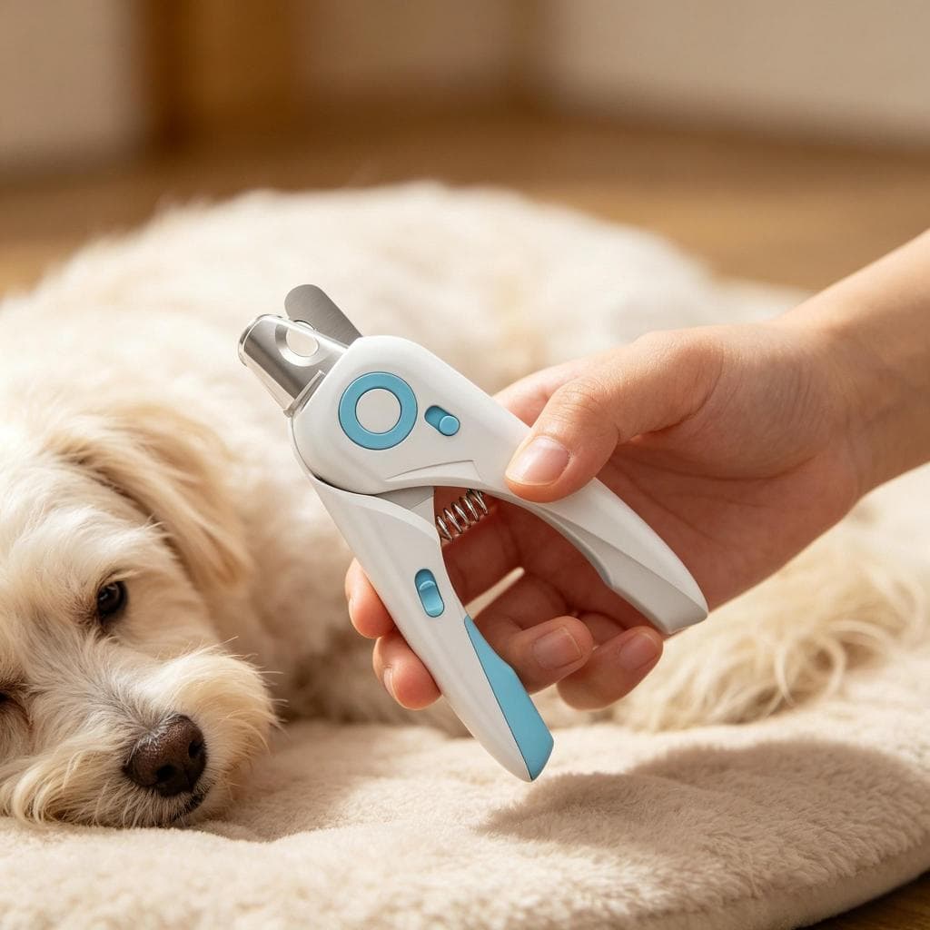 JJ-029 Alicate de Unha para Pet com Luz LED, Cortador de Unha Multifuncional para Cães e Gatos