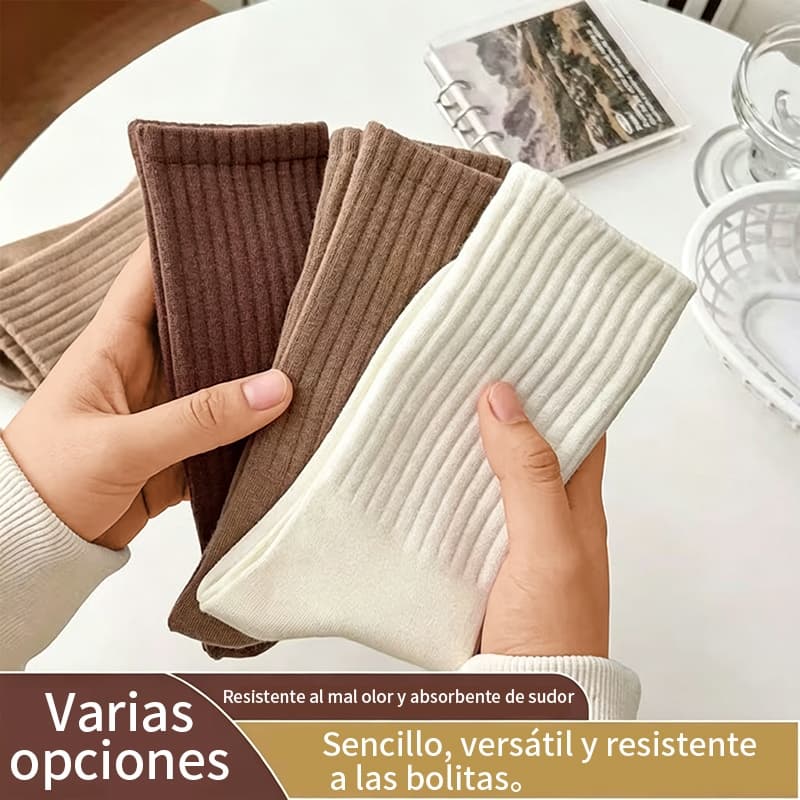 12 Pares Meia Cano Médio Feminina combinando branca Puro Coreana Liso Todas Estações Envio São Paulo