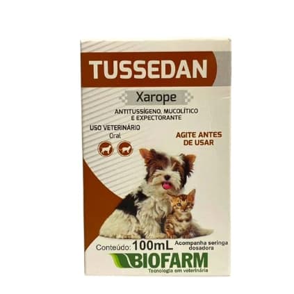 Tussedan Xarope Pet Cães E Gatos 100ml - Biofarm