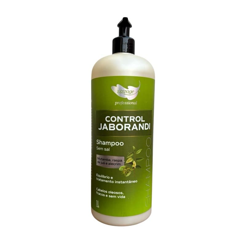 Shampoo pra cabelo oleoso e fraco Jaborandi Vizzage 1 litro