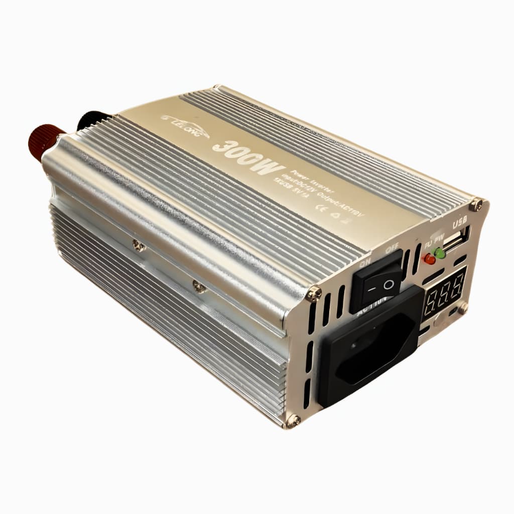 Conversor Inversor Veicular 300W 12V Para 110V Tomada USB Display LED