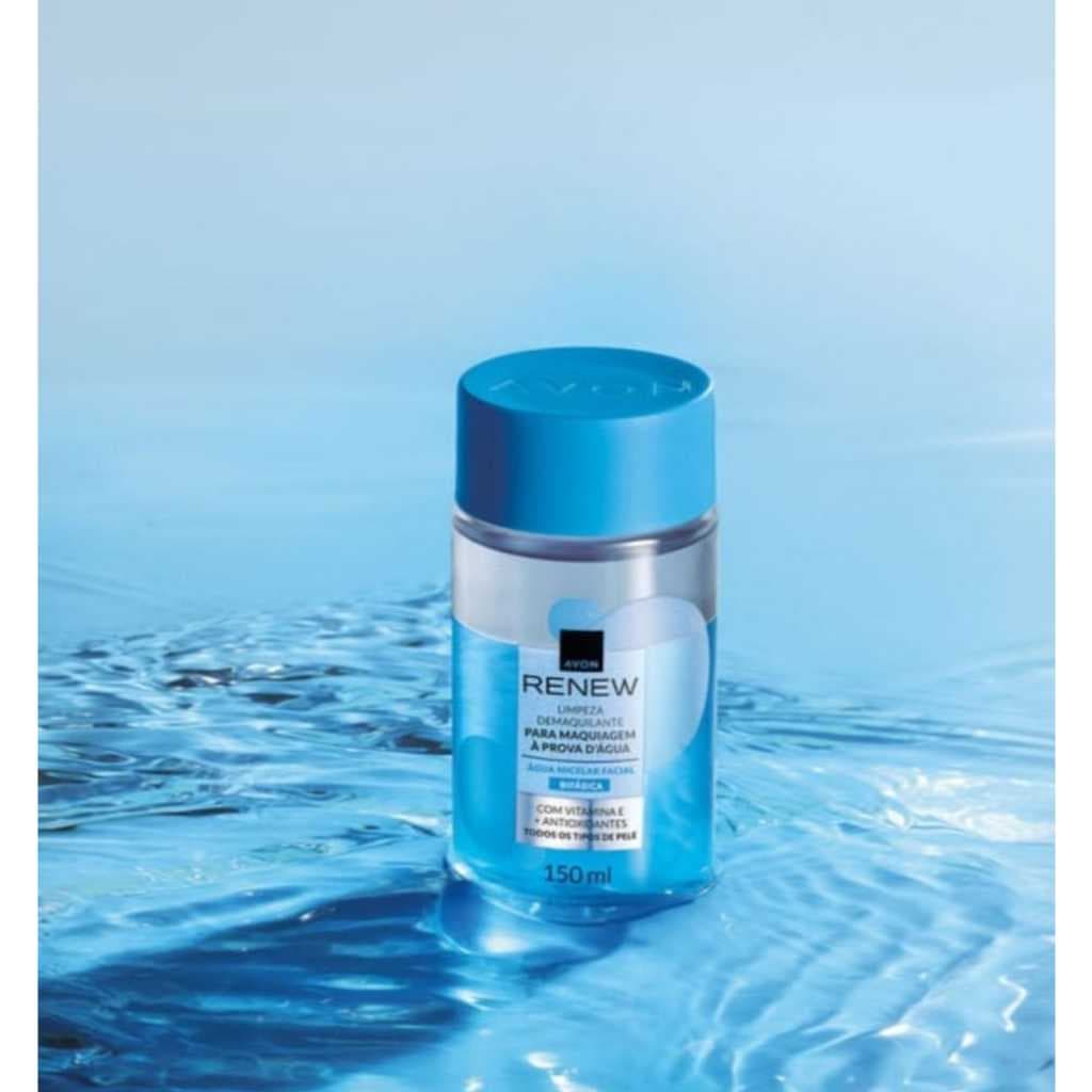 Àgua Micelar Bifásica Renew Avon-150ml(Limpeza Demaquilante Para Maquiagem á Prova D Àgua)