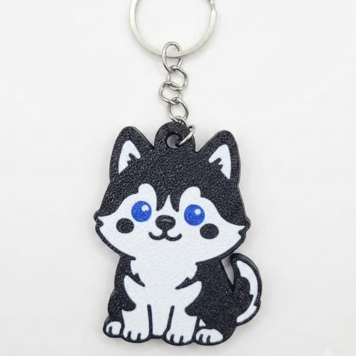 Chaveiro de Cachorro Husky - Chaveiro de Pet Decorativo para Chaves, Mochilas e Bolsas