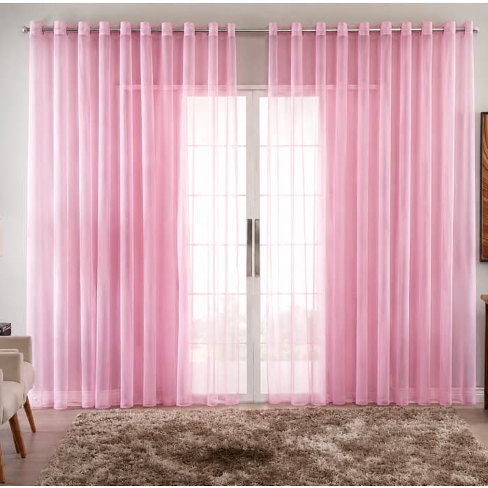 CORTINA VOIL LUXO Para Sala Quarto Diversos Tamanhos e Cores