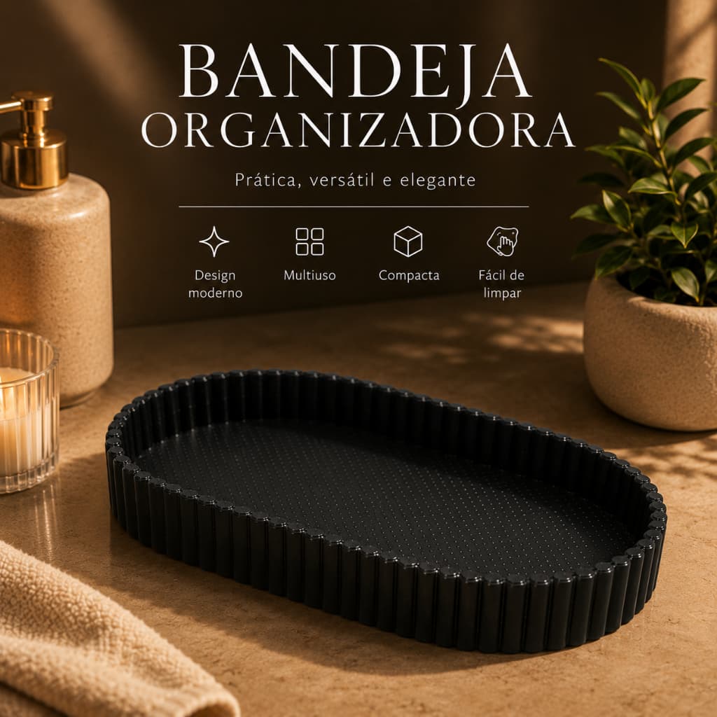 Bandeja Organizadora Organizador Banheiro Quarto Sala Porta Jóias Chaves Utensílios Cosméticos Anel