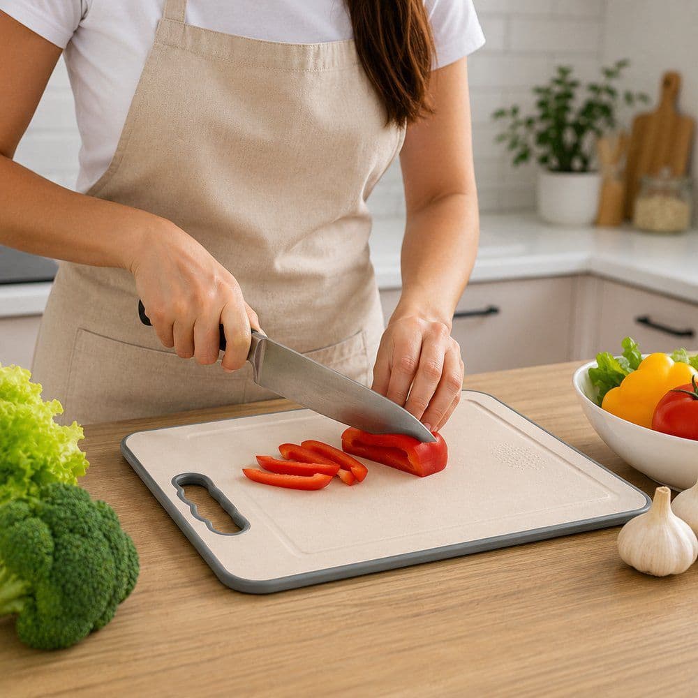Tábua de cozinha cortar alimentos 36cm tábua de corte dupla face com alça carne legumes utensílio