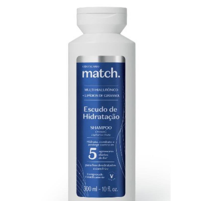 Shampoo Boticário Match Escudo de Hidratação 300ml