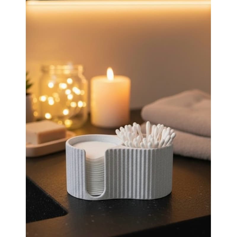 Porta Cotonetes e Algodão - Elegância e Praticidade, Fácil de Limpar