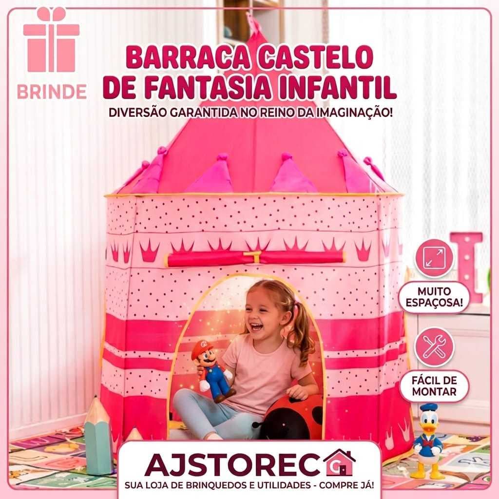 Barraca Castelo Infantil Rosa Toca Menina Tenda Princesa + Surpresa + Envio para todo Brasil
