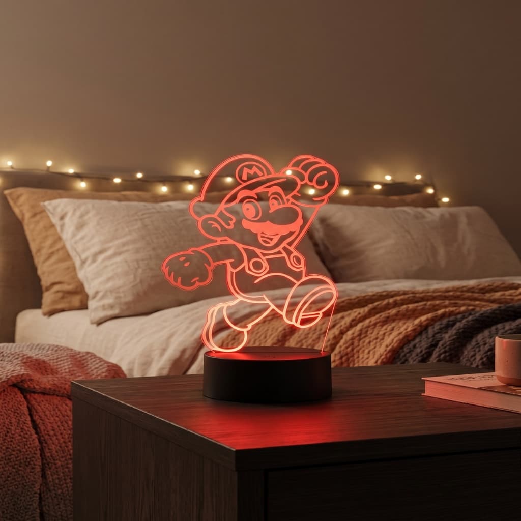 Kit 10 luminárias LED Super Mario / Luz noturna / Abajur / Presente Criativo