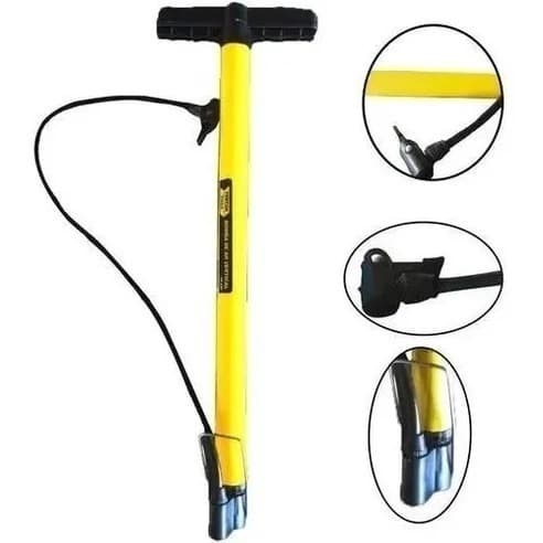 Bomba de Ar Portátil Fertak Para Bicicleta Moto Carro Bola Manual 50CM