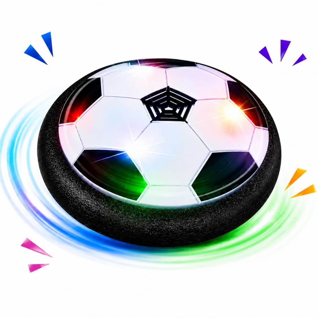 Brinquedo Infantil Bola Flutuante Hover Ball Flat Ball Futebol LED Para Crianças