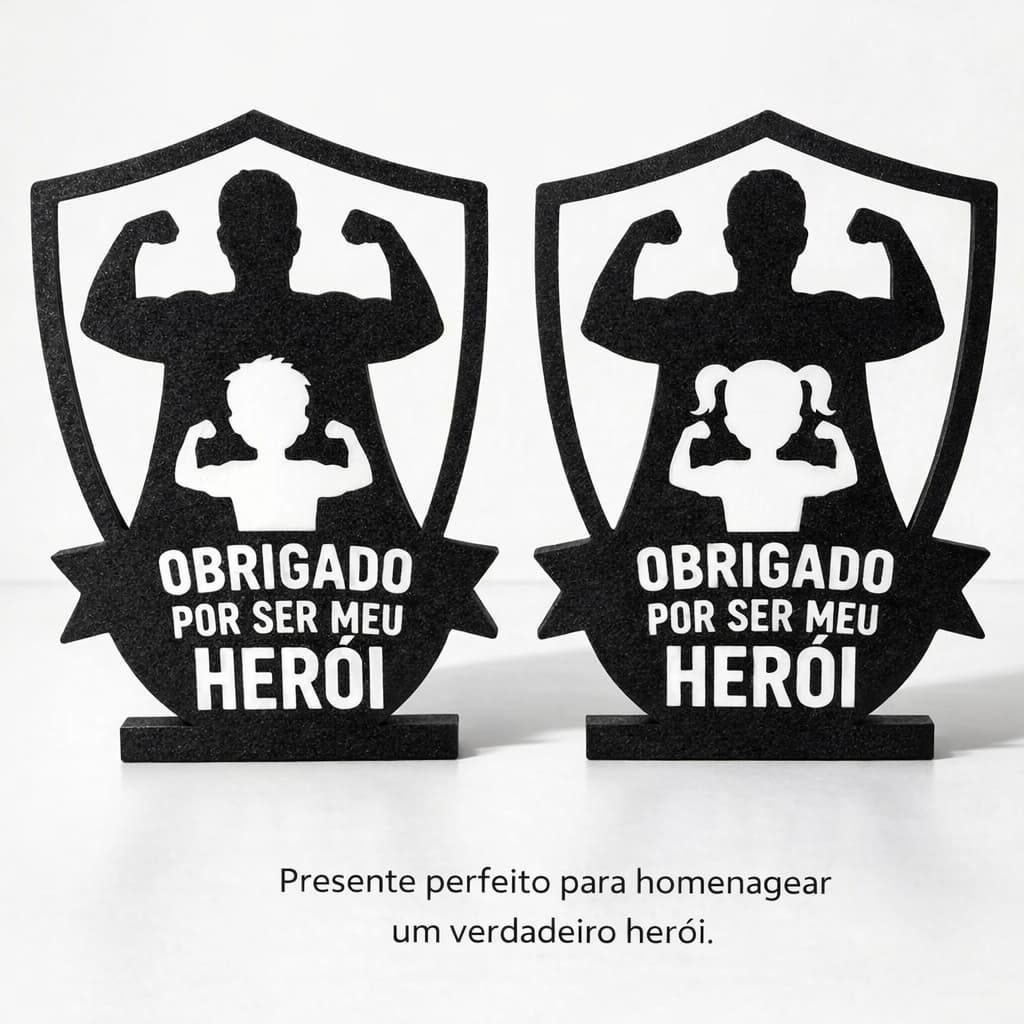 Presente Dia dos Pais Placa decorativa Obrigado por Ser Meu Herói Presente Criativo Moderno