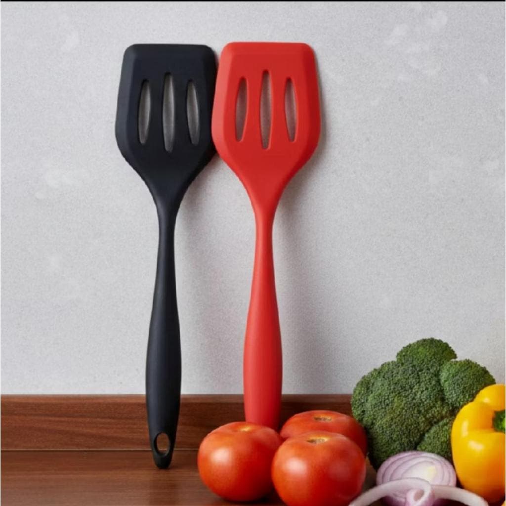 Espátula Chapeiro De Silicone Vazada Fritura