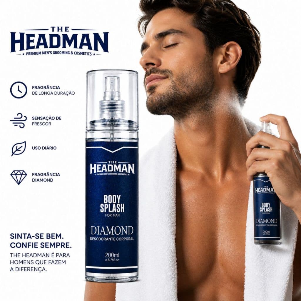 Body Splash Masculino The Headman Perfume Corporal Longa Duração Fragrância Premium