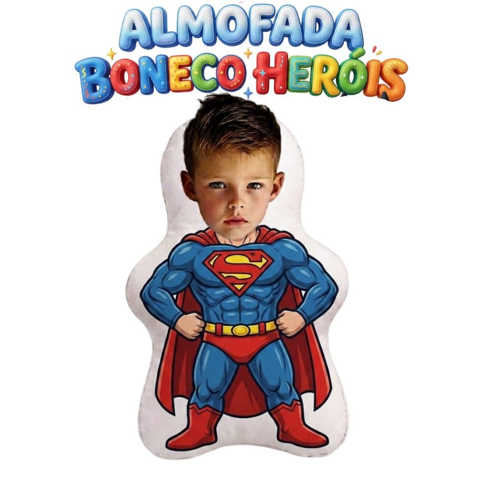 almofada boneco heróis